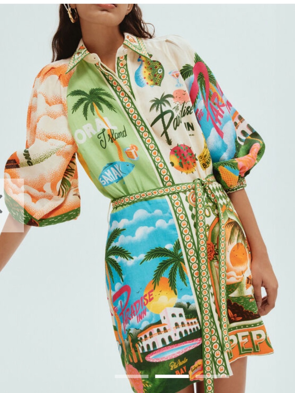 Alemais Paradiso Tropical Print Mini Dress - AU 12/ US 8 - Picture 1 of 11